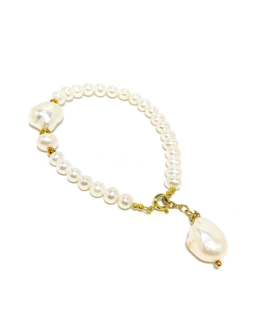 SILVER BRACELET WITH PEARLS (28858)