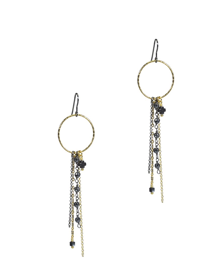 EARRINGS WITH HEMATITE (29115)