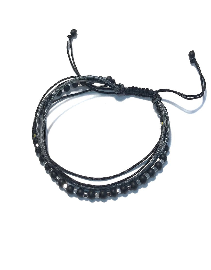 MEN'S BRACELET WITH AGATE AND HEMATITE (29248)