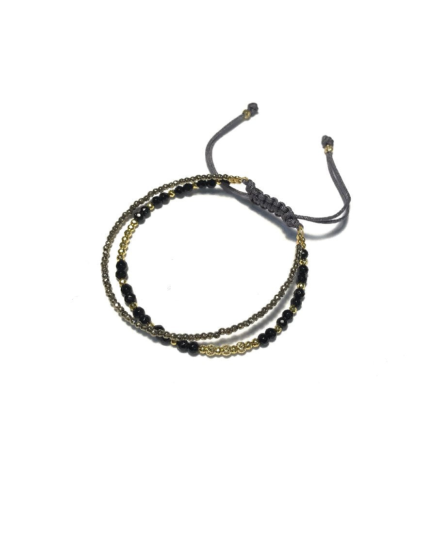 AGATE AND HEMATITE BRACELET (30370)