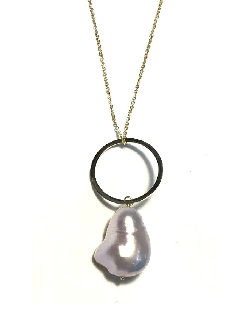 NECKLACE WITH BAROQUE PEARL (30451)