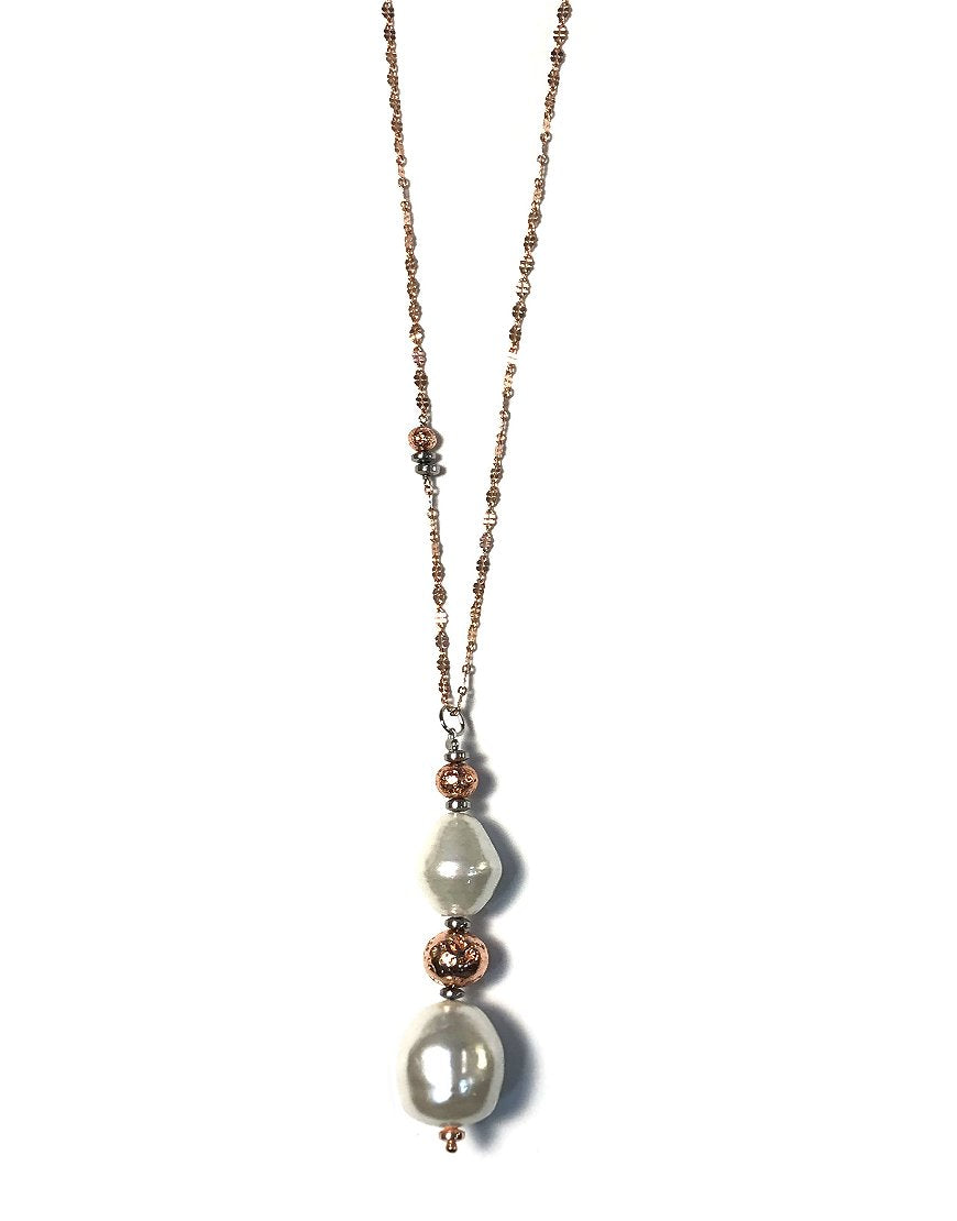 LONG NECKLACE WITH SHELL PEARL (31568)
