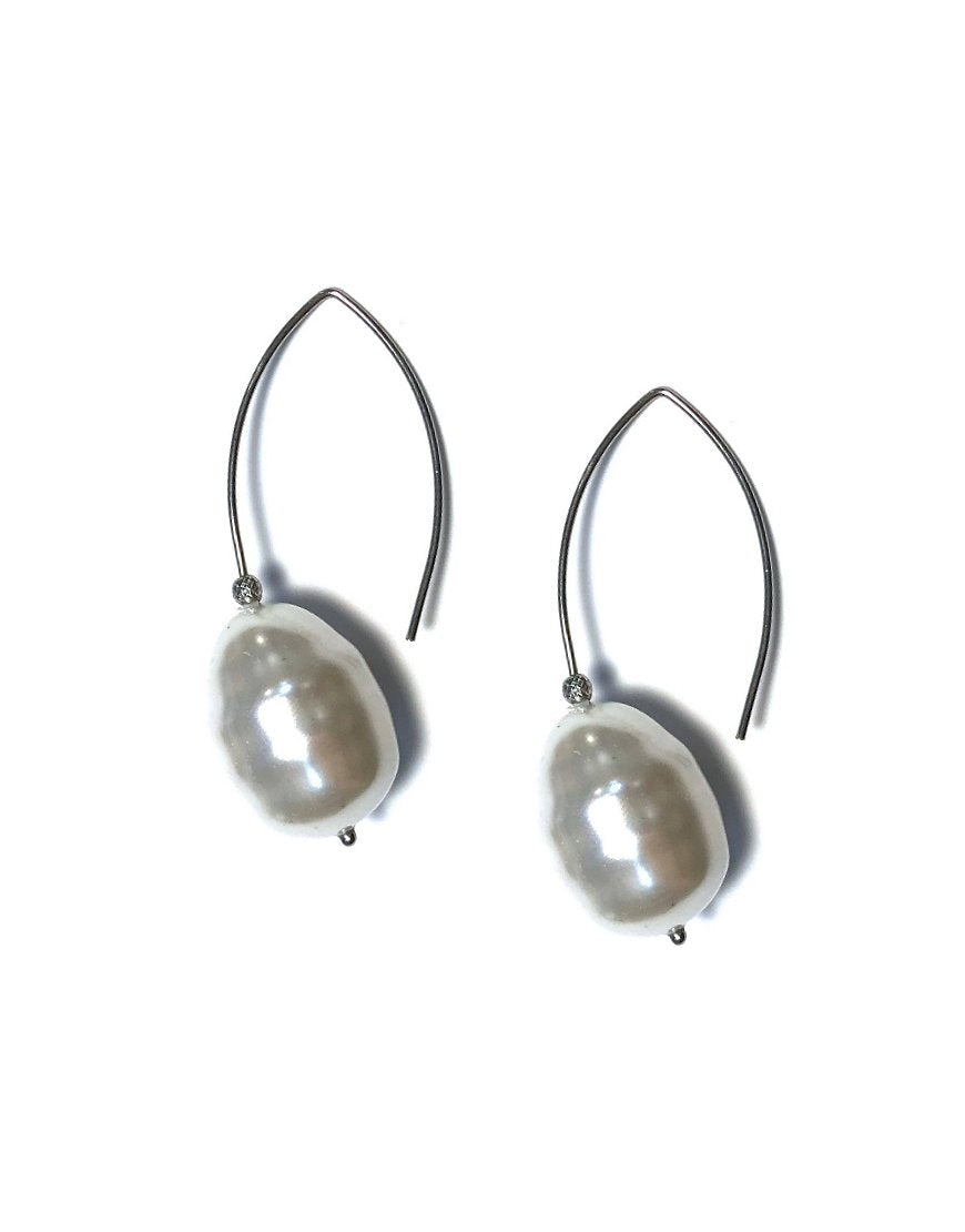 EARRINGS WITH SHELL PEARL (31605)