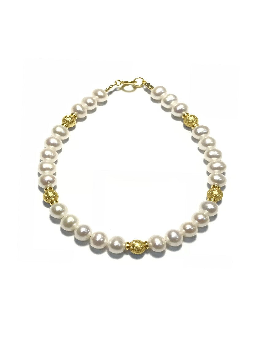 BRACELET, GOLD WITH PEARLS (31635)