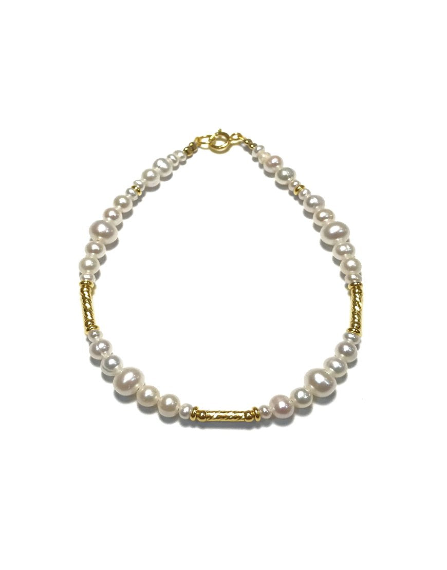 GOLD BRACELET WITH PEARLS (31637)