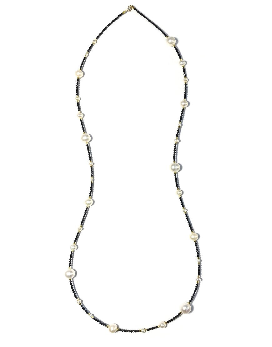 GOLD LONG NECKLACE WITH SPINEL (31646)