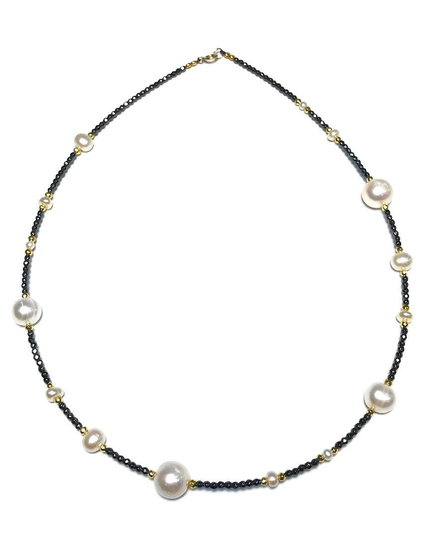 GOLD NECKLACE WITH PEARLS (31654)