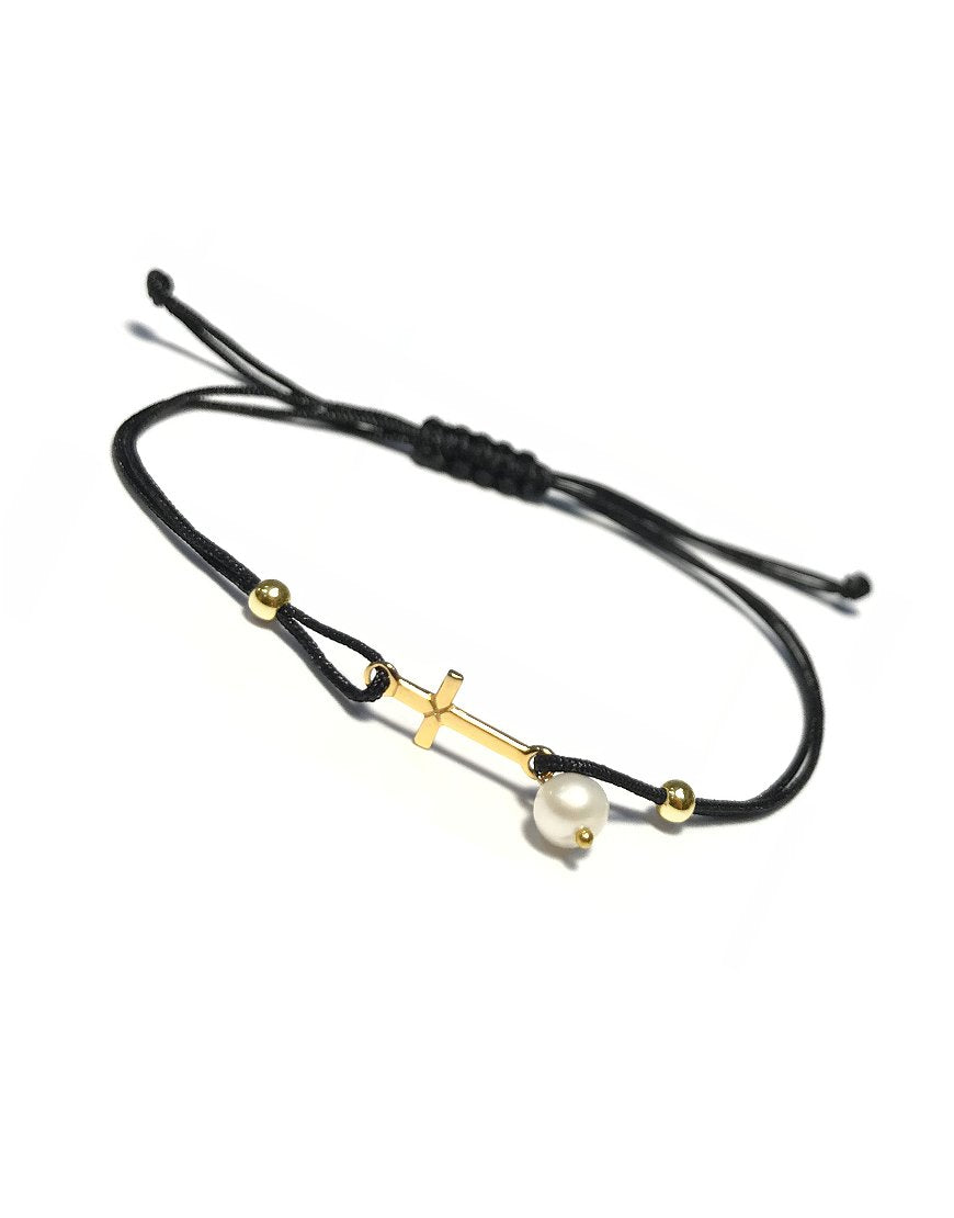 BRACELET GOLD WITH CROSS (31658)