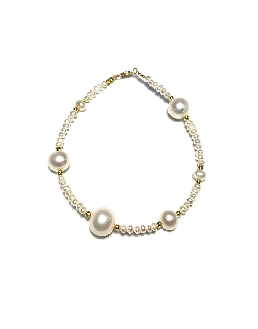 GOLD BRACELET WITH PEARLS (31670)