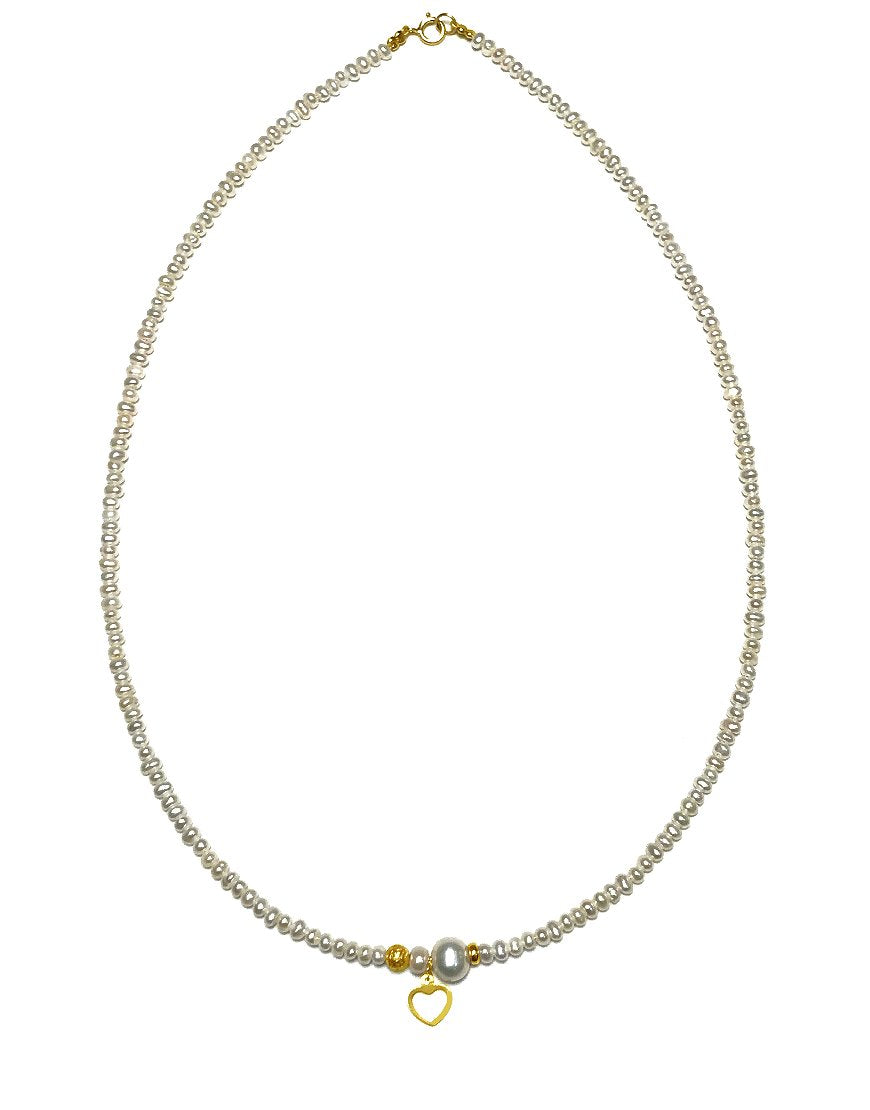 GOLD NECKLACE WITH PEARLS (31684)