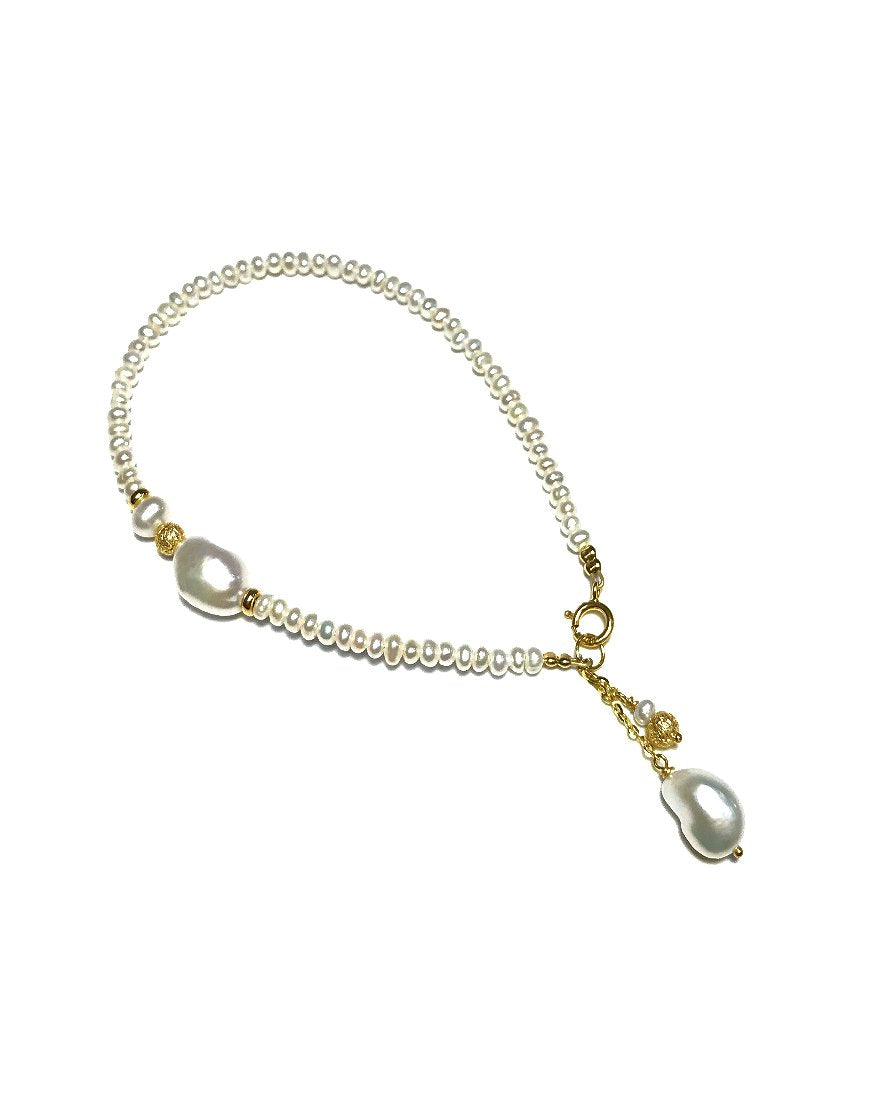 GOLD BRACELET WITH PEARLS (31691)