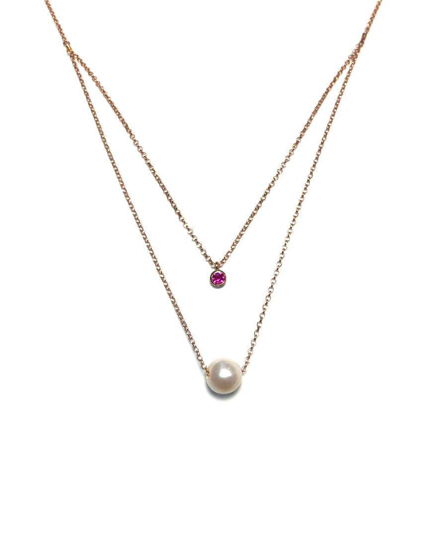 DOUBLE SILVER NECKLACE (31730)
