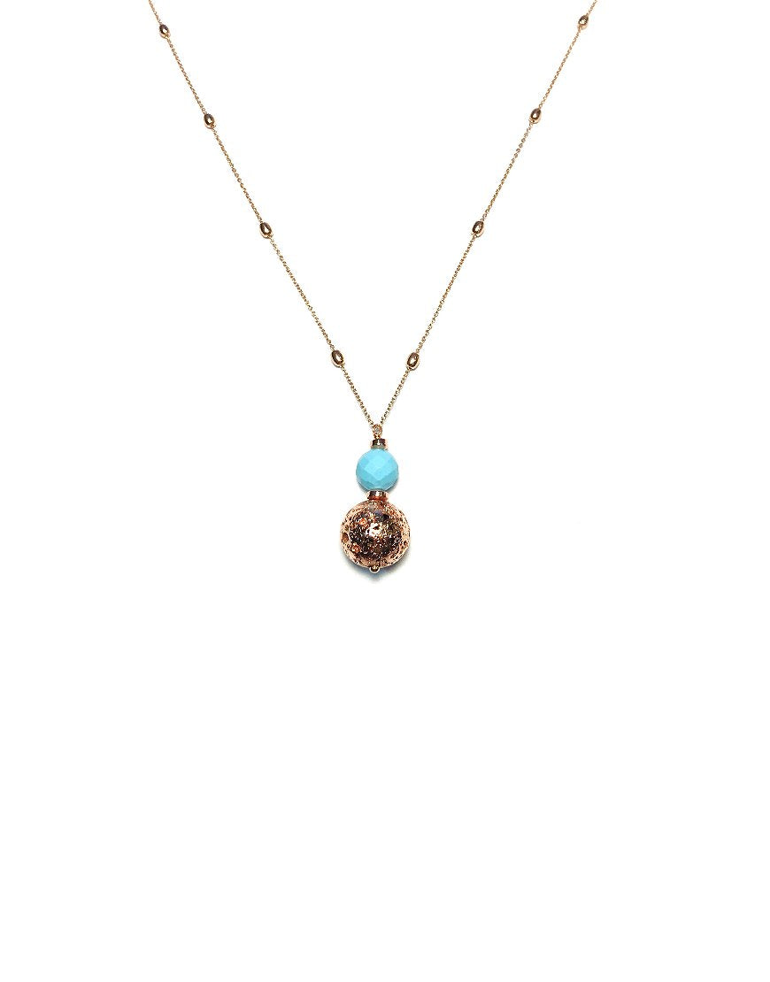 NECKLACE SILVER WITH LAVA (31938)