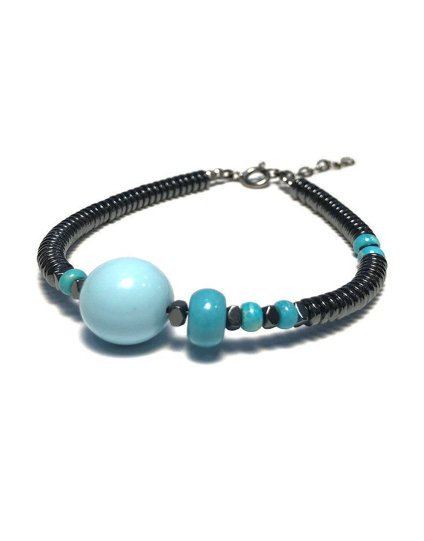 SILVER BRACELET WITH TURQUOISE (31989)