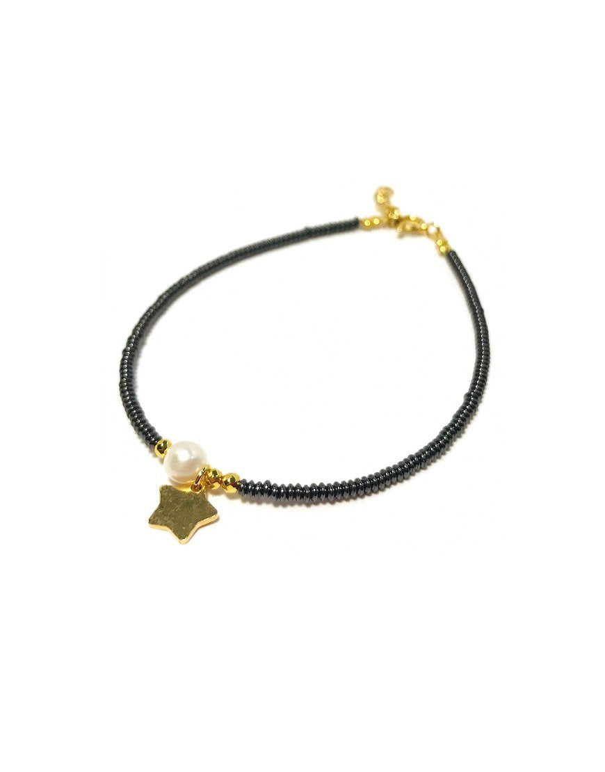 SILVER BRACELET WITH HEMATITE (32100)