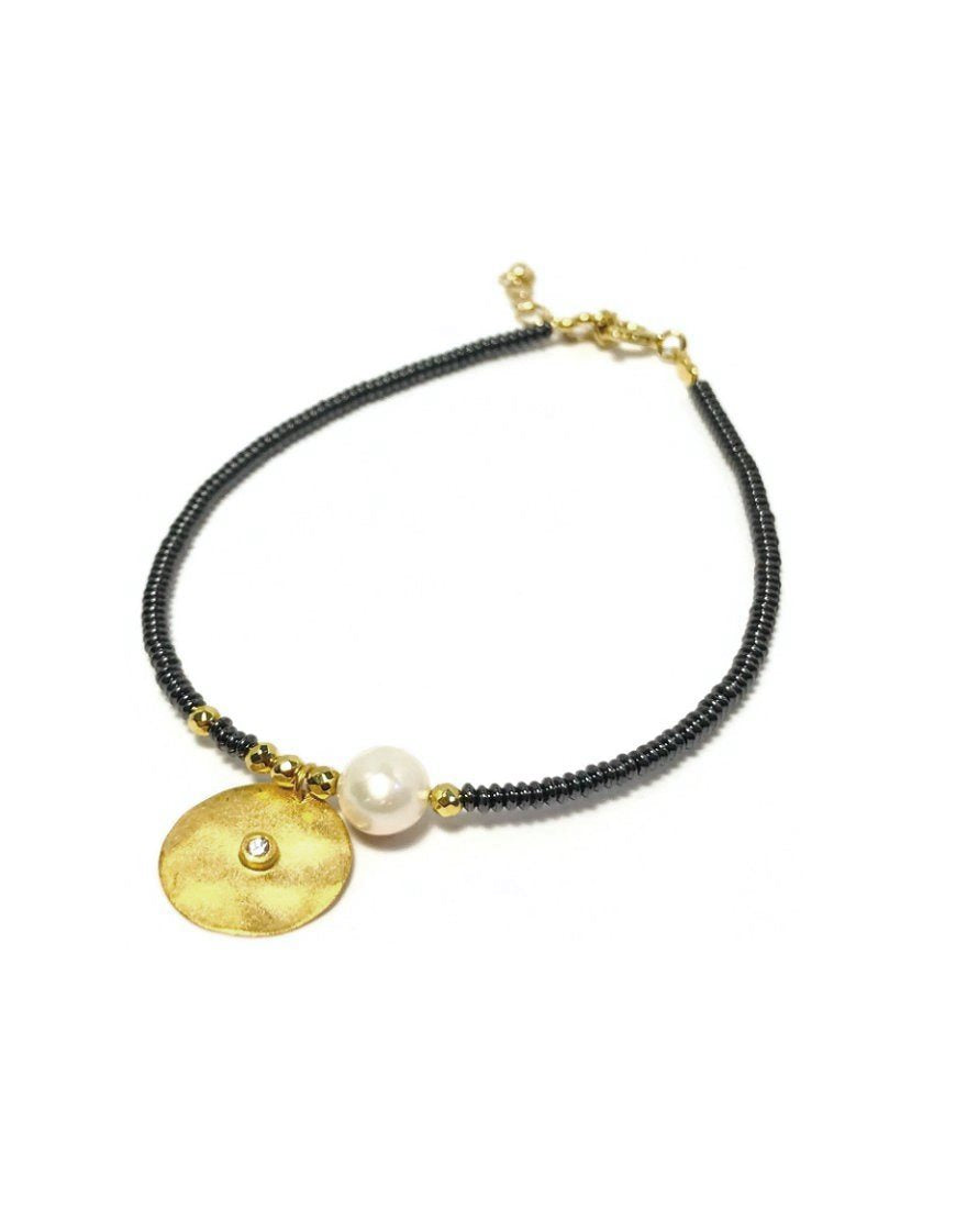 SILVER BRACELET WITH HEMATITE (32101)