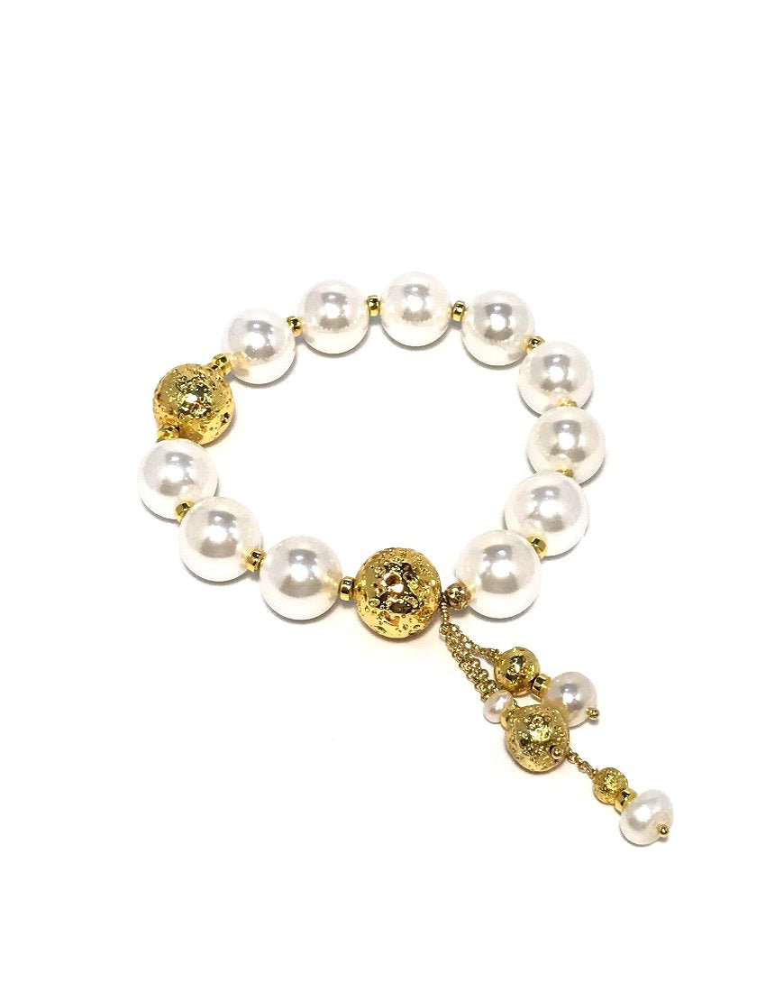 SILVER BRACELET WITH SHELL PEARL (32899)