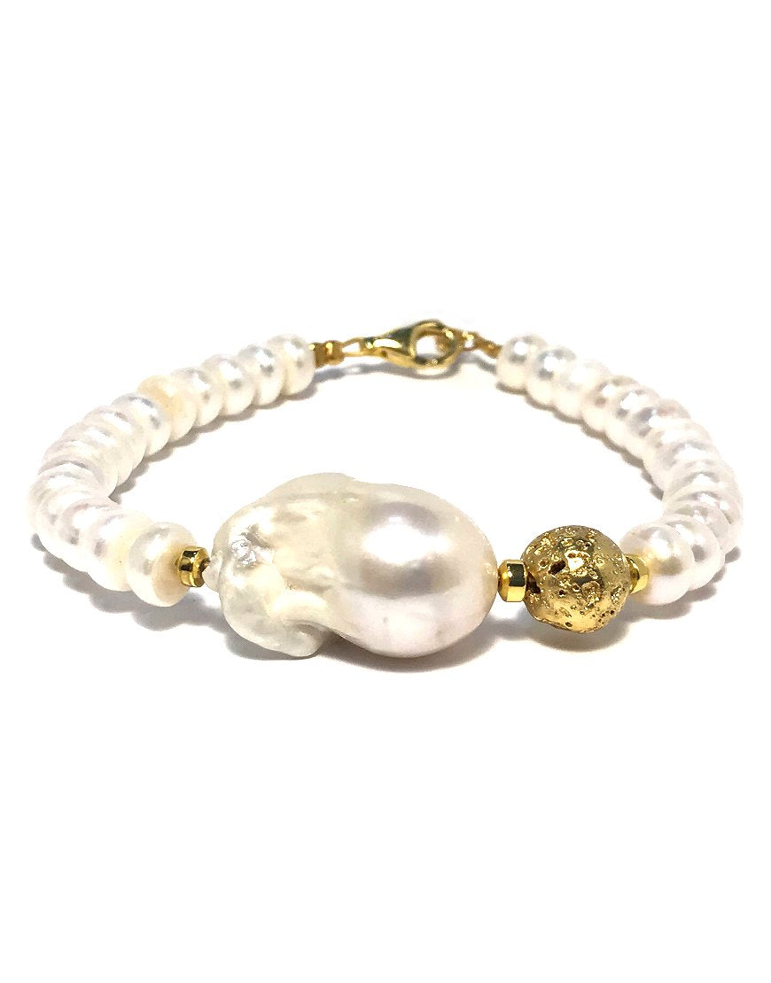 SILVER BRACELET WITH PEARLS (32900)