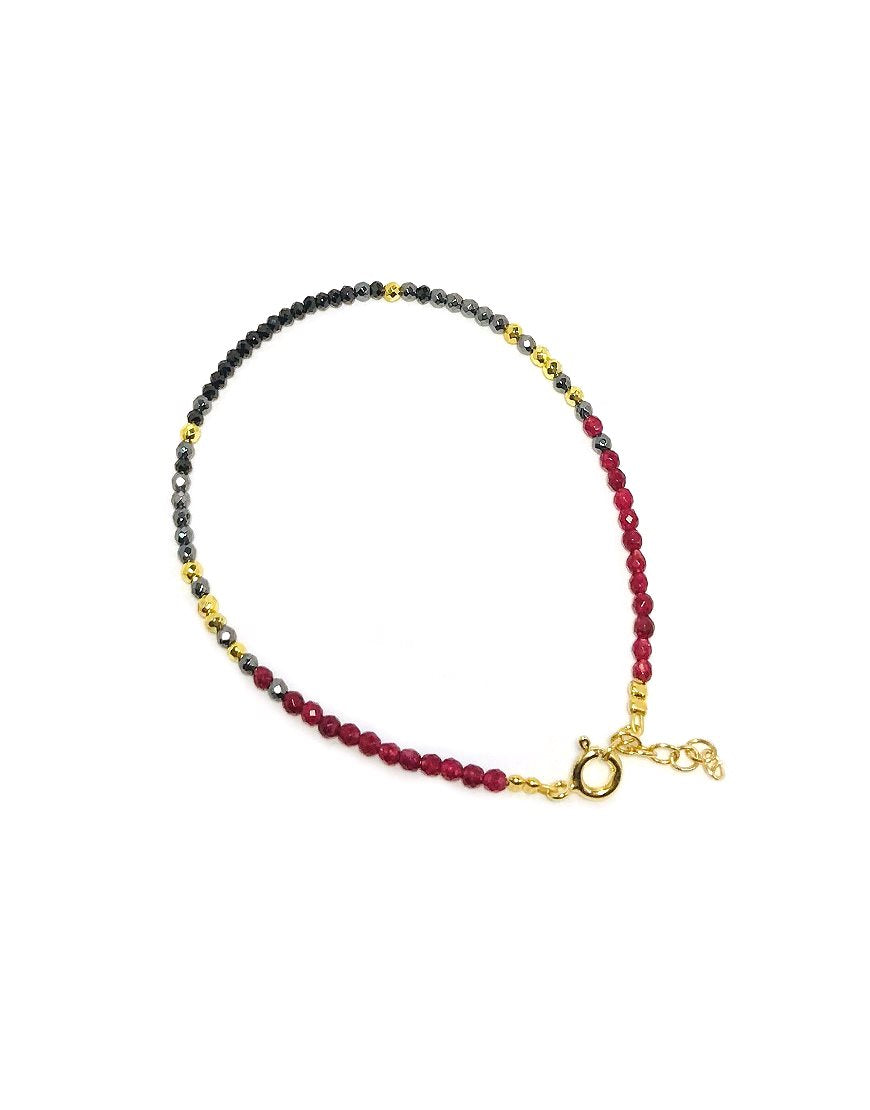SILVER BRACELET WITH SPINEL (32931)
