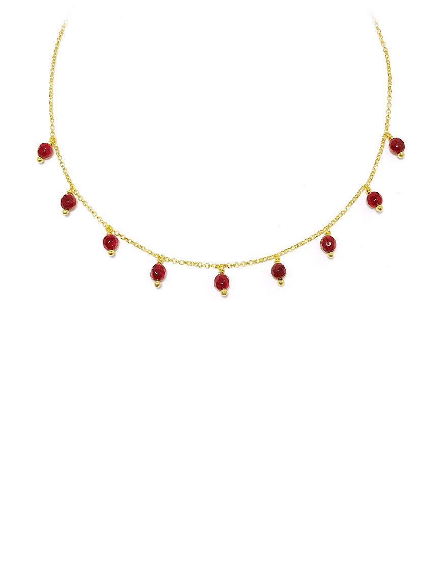 SILVER NECKLACE WITH AGATE (33025)