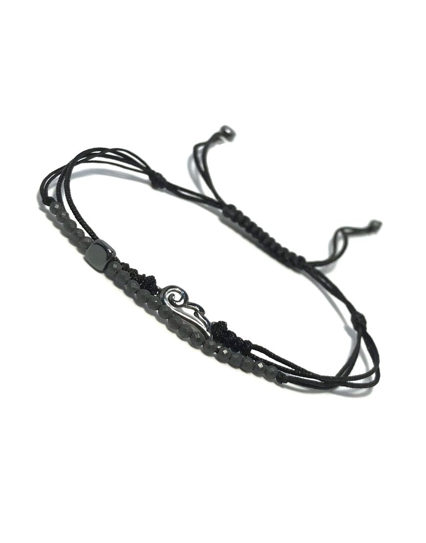 MEN'S SILVER BRACELET WITH FEATHER (33134)