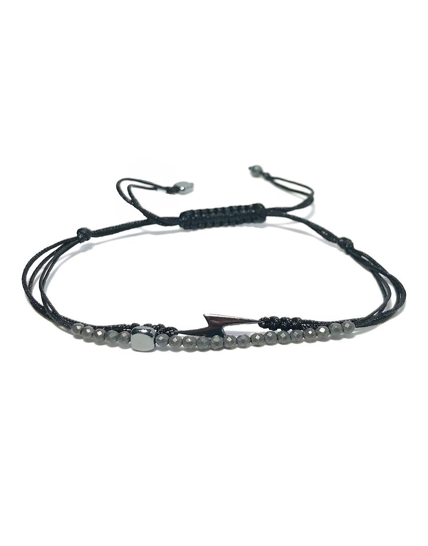 MEN'S SILVER BRACELET WITH LIGHTNING BOLT (33136)