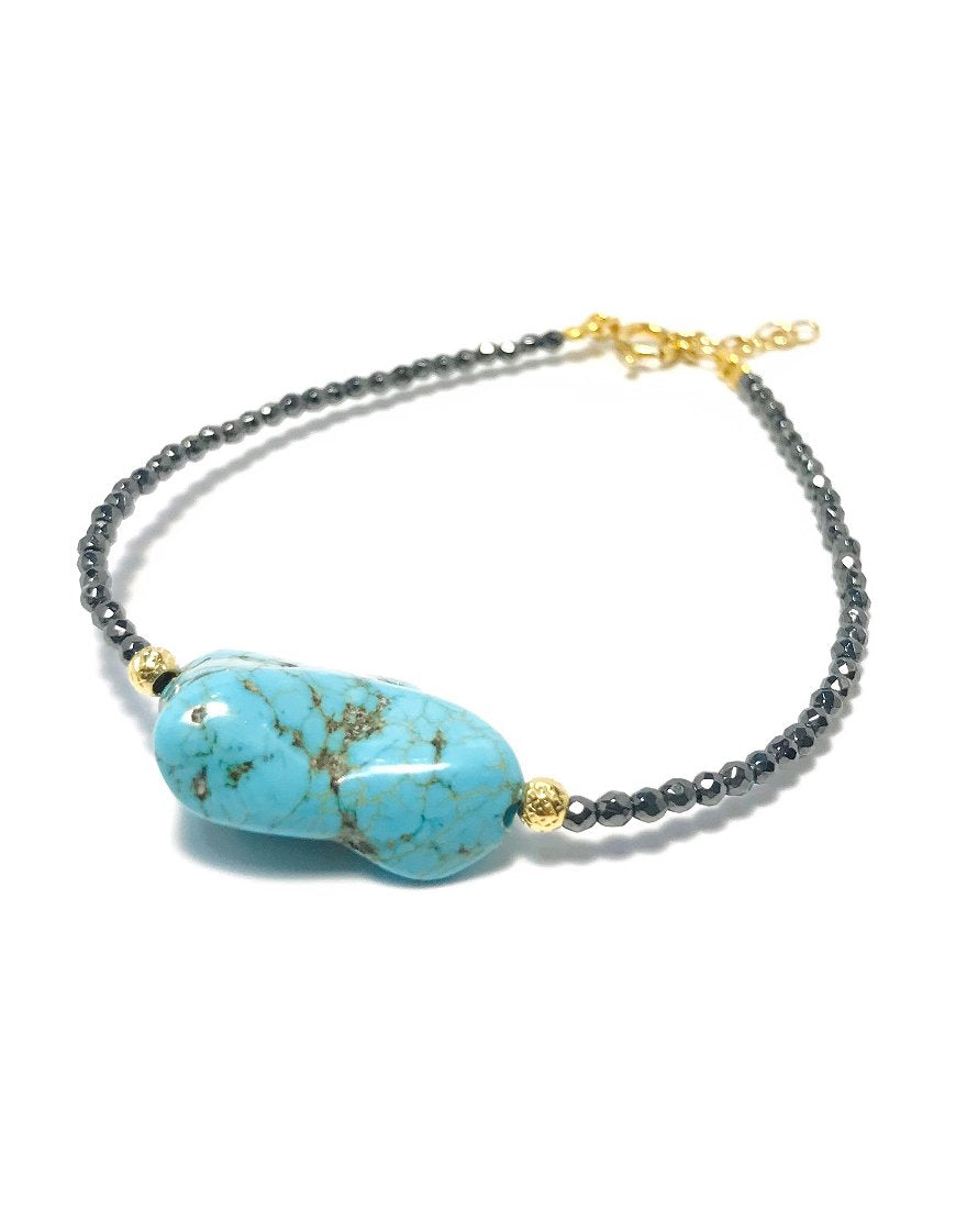 SILVER BRACELET WITH TURQUOISE (33322)
