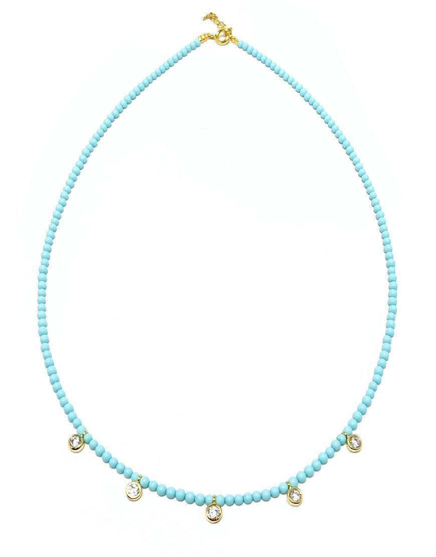 SILVER NECKLACE WITH TURQUOISE (33328)