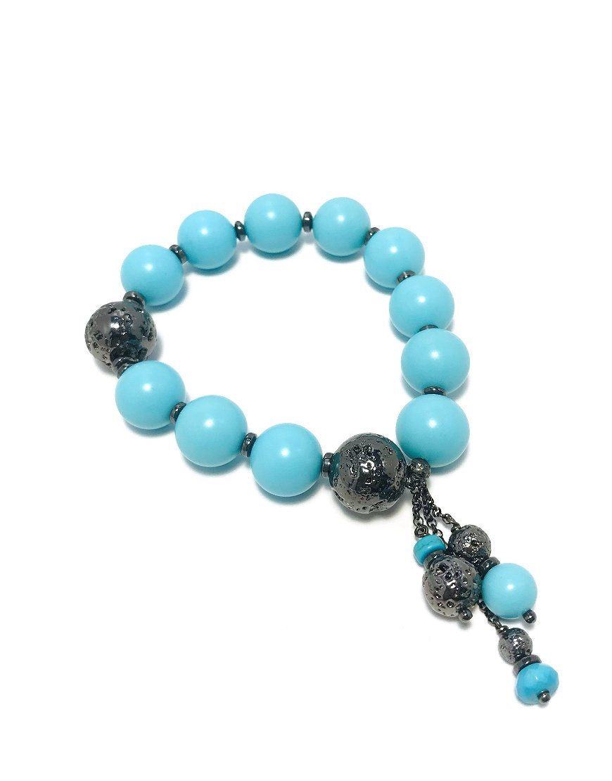SILVER BRACELET WITH TURQUOISE (33345)