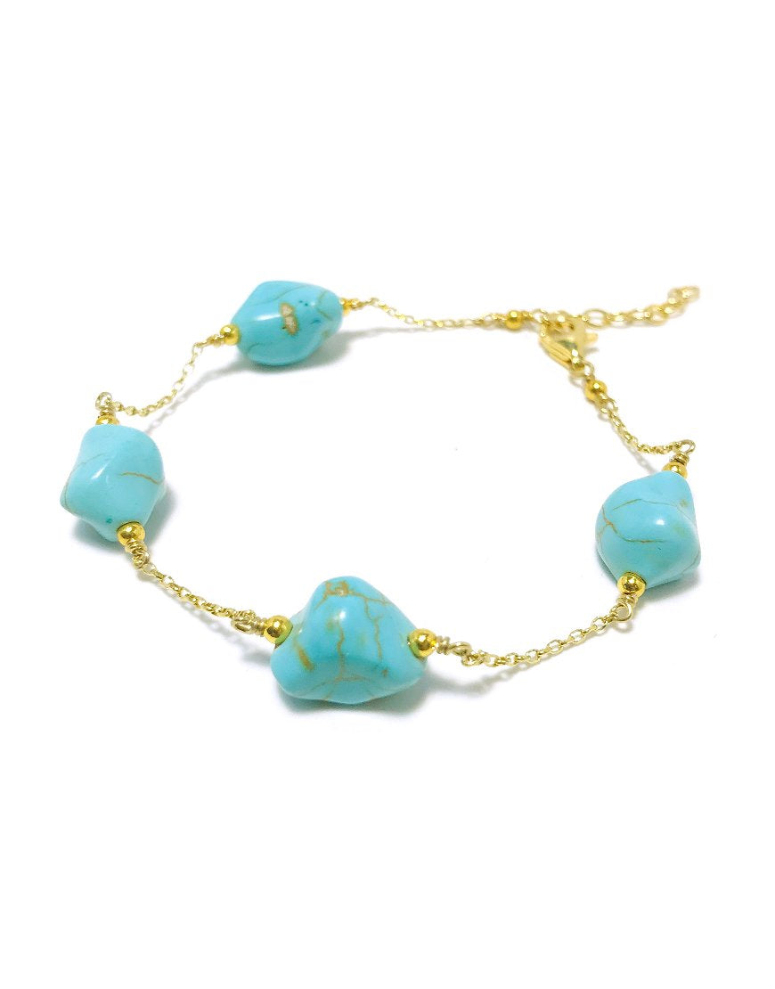 SILVER BRACELET WITH TURQUOISE (33390)