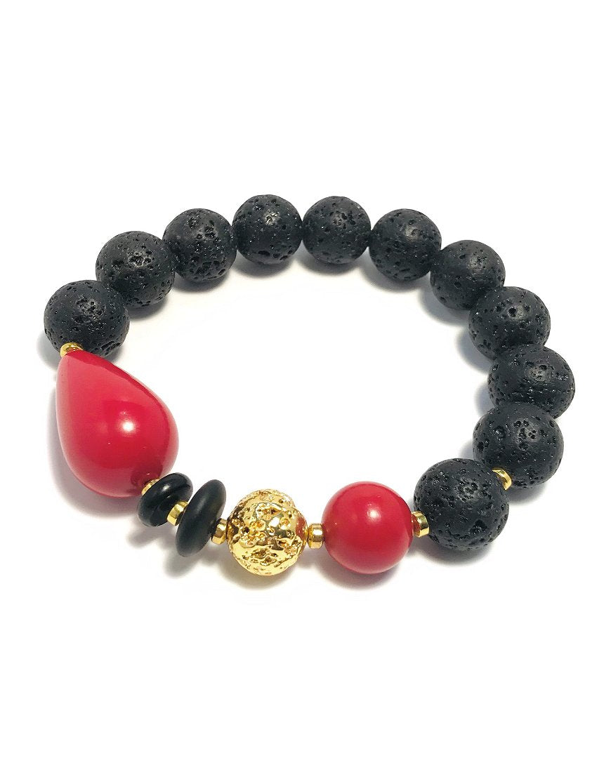 BRACELET WITH CORAL (33452)