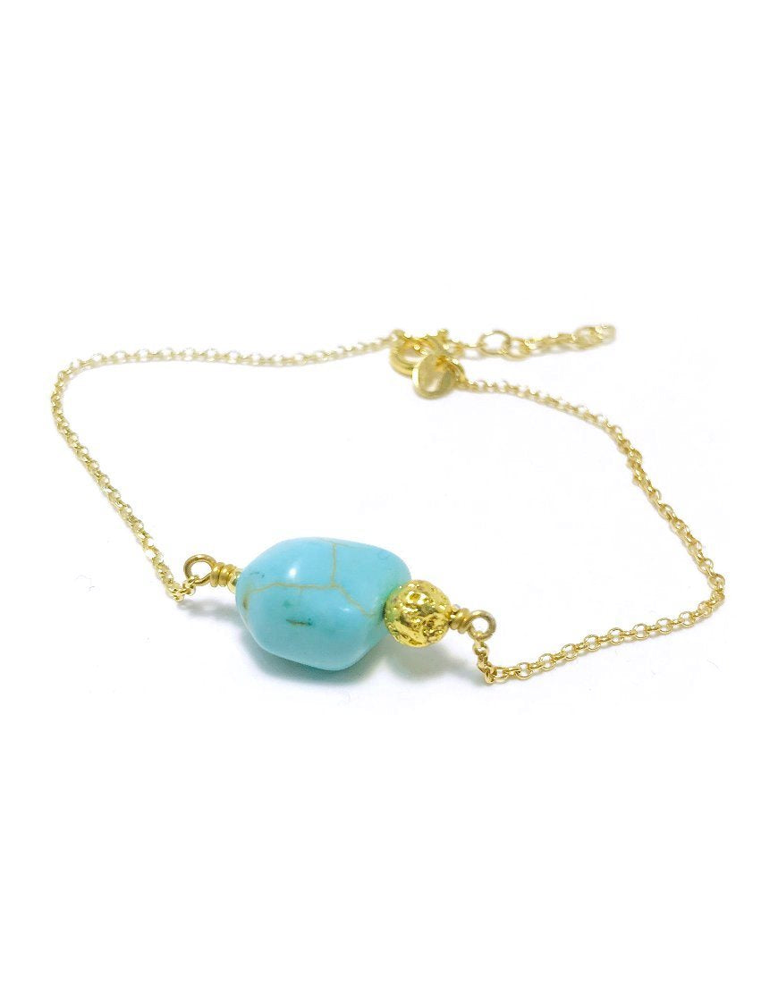 SILVER BRACELET WITH TURQUOISE (33497)