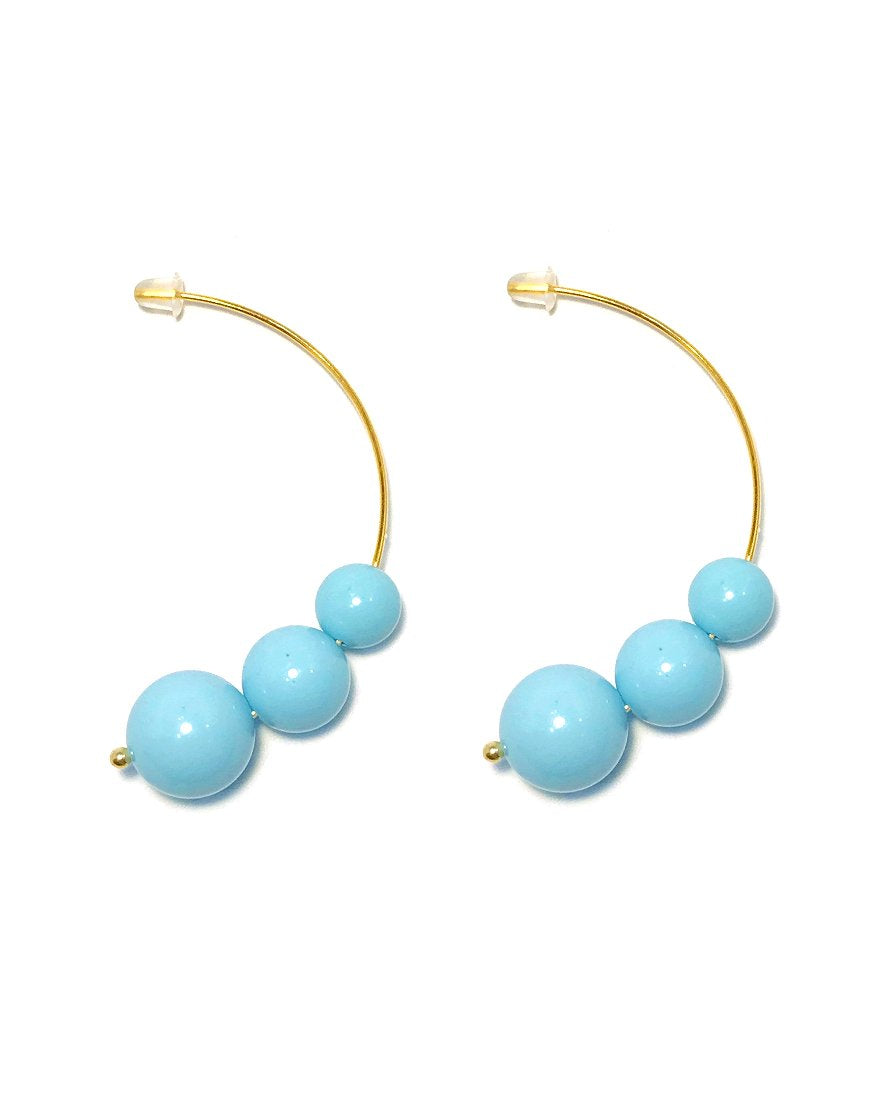 SILVER EARRINGS WITH TURQUOISE (33505)
