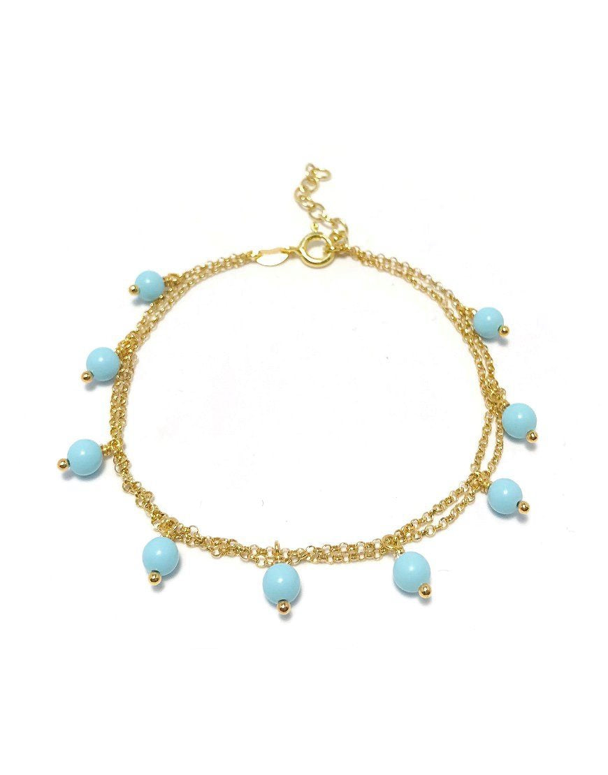 SILVER BRACELET WITH TURQUOISE (33525)