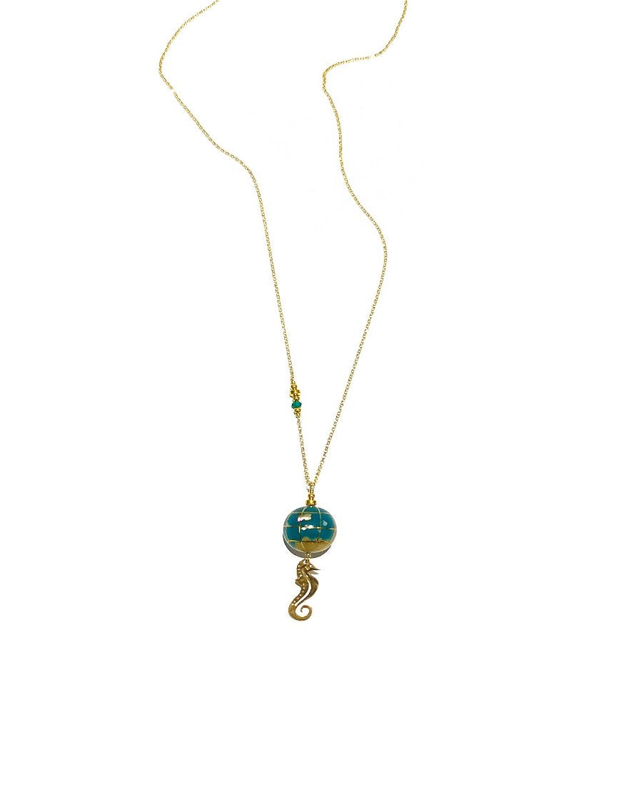 SILVER NECKLACE WITH GLOBE SPHERE (33547)