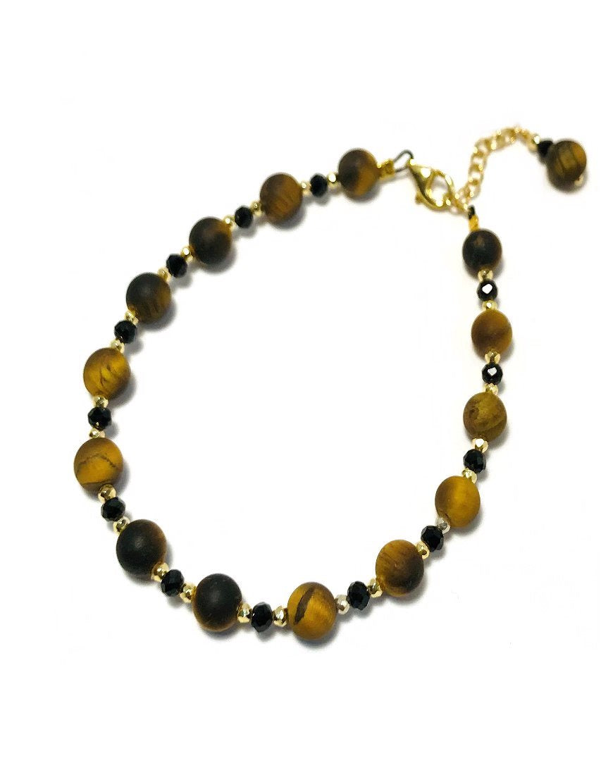 SILVER BRACELET WITH TIGER'S EYE (33693)