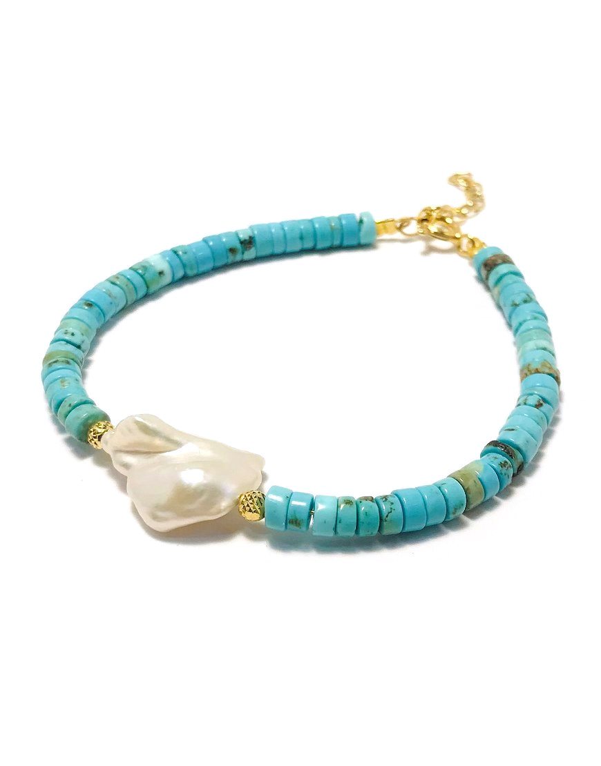 SILVER BRACELET WITH TURQUOISE (33915)