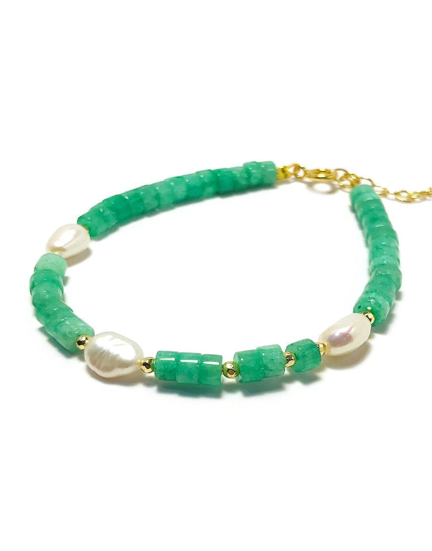 SILVER BRACELET WITH JADE (33919)