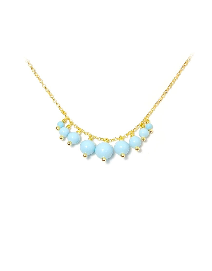 SILVER NECKLACE WITH TURQUOISE (34200)
