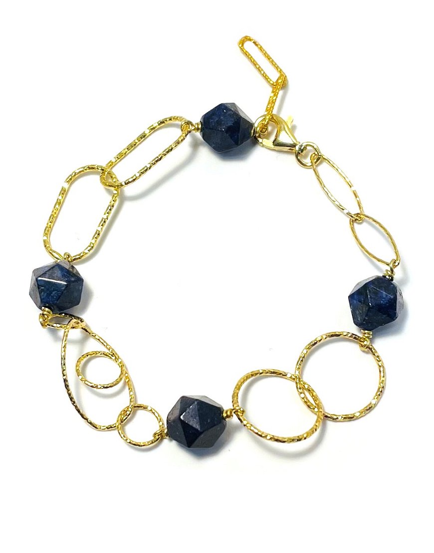 SILVER BRACELET WITH LAPIS (34321)