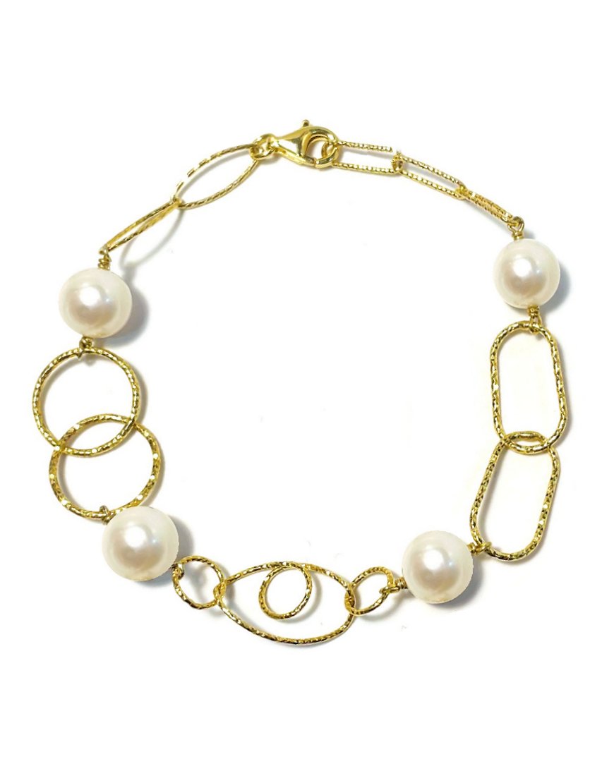 SILVER BRACELET WITH PEARLS (34322)