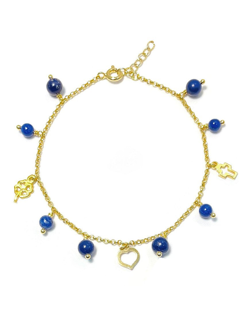 SILVER BRACELET WITH LAPIS (34325)