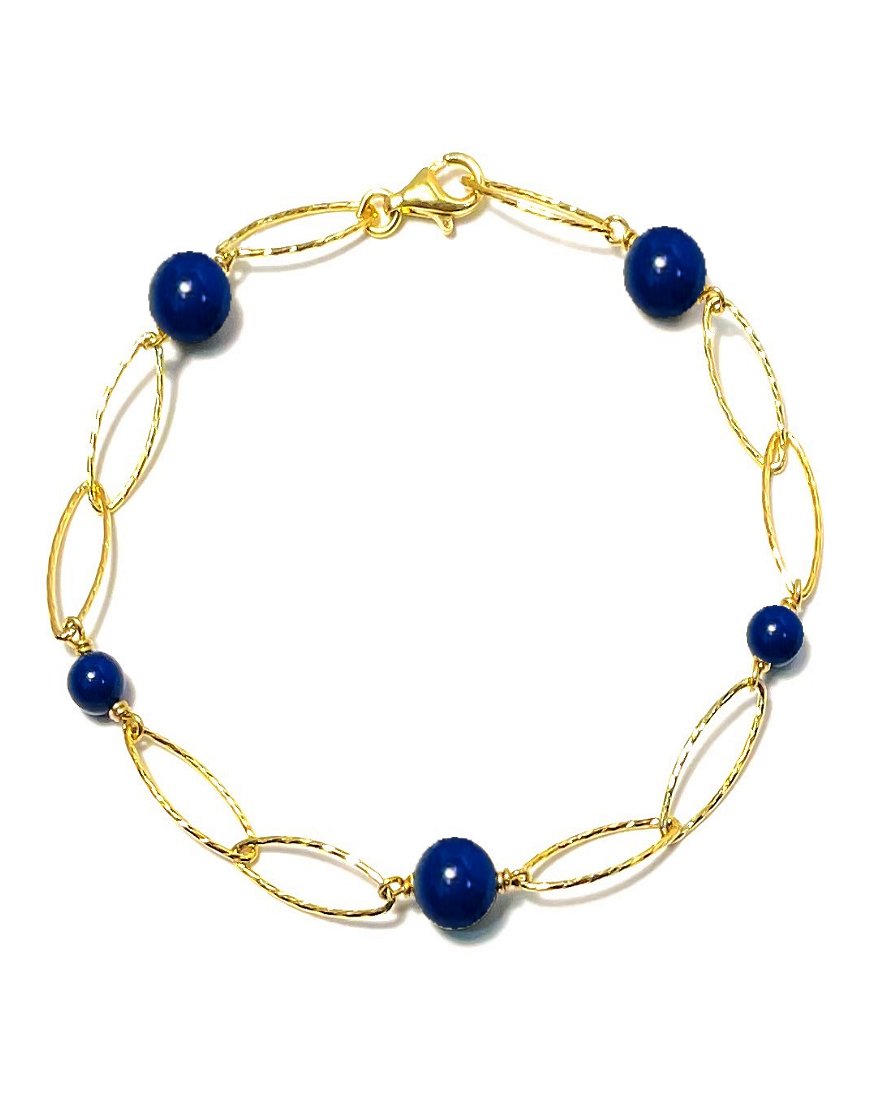 SILVER BRACELET WITH LAPIS (34327)
