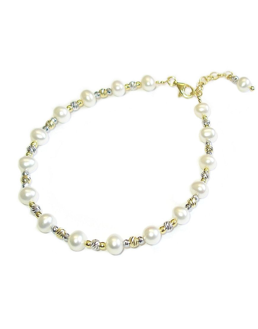 SILVER BRACELET WITH PEARLS (26718)