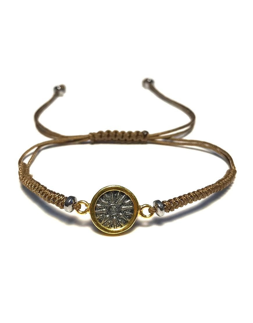 SILVER BRACELET WITH THE STAR OF VERGINA (31410)