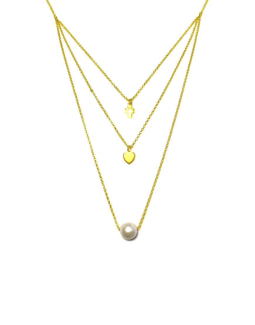 TRIPLE PEARL NECKLACE (31513)