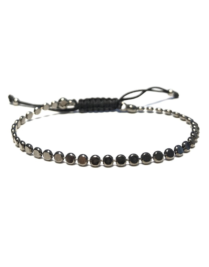 MEN'S SILVER BRACELET ROUND CUT (31537)