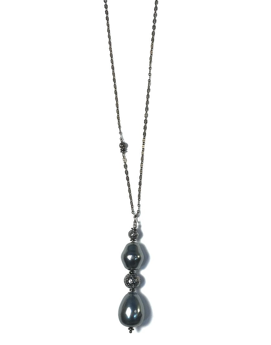 LONG NECKLACE WITH SHELL PEARL (31621)