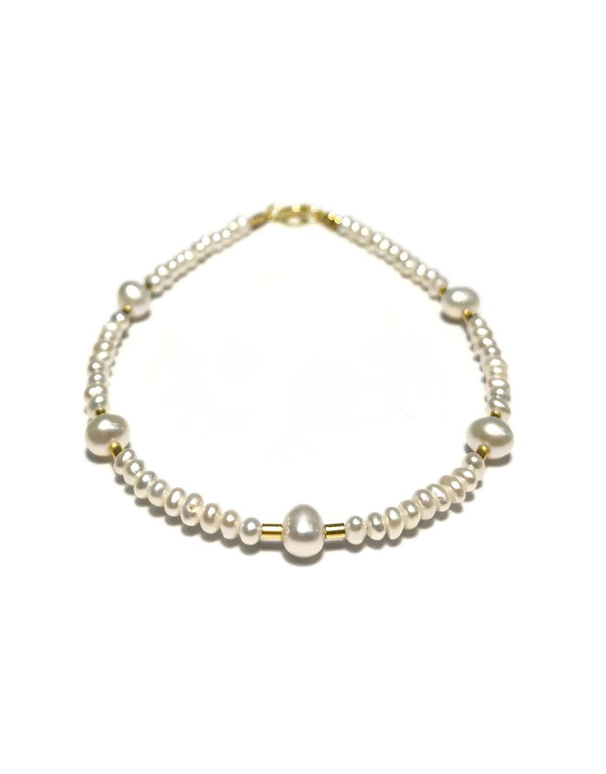 BRACELET, GOLD WITH PEARLS (31638)