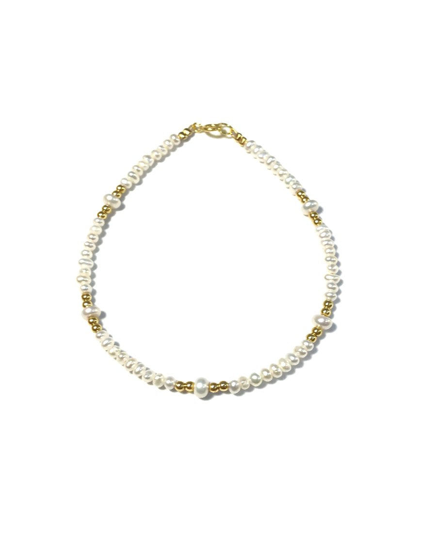 GOLD BRACELET WITH PEARLS (31639)